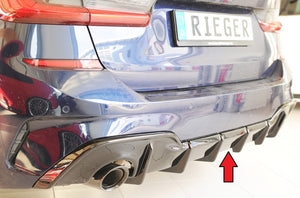 RIEGER - PERFORMANCE DIFFUSER - BMW G20 G21 - GLOSS BLACK - 2 TIPS  PREFACELIFT