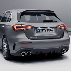 ICON - A45S LOOK DIFFUSER + EXHAUST TIPS - FOR W177 A CLASS HATCH / BERLINE WITH AMG PACK FITTED