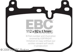EBC RED/YELLOW/BLUE/ORANGE STUFF BRAKE PADS FRONT - BMW F2X F3X F8X WITH M SPORTBRAKES - EBC117660