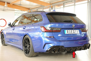 RIEGER - PERFORMANCE DIFFUSER - BMW G20 G21 - GLOSS BLACK - 2 TIPS  PREFACELIFT