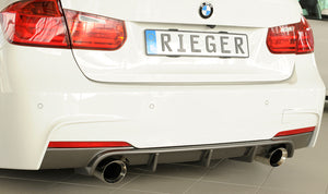 RIEGER PERFORMANCE DIFFUSER - MATTE / GLOSS BLACK / CARBON LOOK - FOR F3X 3 SERIES TOURING & SEDAN